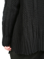 Serien°umerica - Rollkragen-Pullover aus Merinowolle mit Strukturstrick Black - ser5060