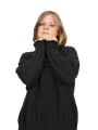 Serien°umerica - Rollkragen-Pullover aus Merinowolle mit Strukturstrick Black - ser5060