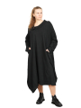 Rundholz DIP - Sweater dress with eye pockets and cuffs in ribbed cotton oversize black - 2242270909