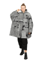 Rundholz DIP - Coat Newspaper Print Oversize Moon Walk - 2242281210