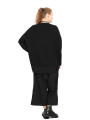 Aequamente - Pullover mit V-Ausschnitt Kaschmir mit Details aus Seide Black