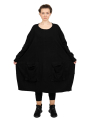 Rundholz Black Label - Ballonkleid mit Koffertaschen Sweater Cotton Oversize black - 2243250903