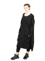 Rundholz Black Label - Ballonkleid mit Koffertaschen Sweater Cotton Oversize black - 2243250903