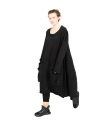 Rundholz Black Label - Ballonkleid mit Koffertaschen Sweater Cotton Oversize black - 2243250903