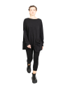 Rundholz Black Label - Sweater with suitcase pocket Cotton Oversize black - 2243250501