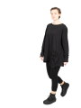 Rundholz Black Label - Sweater with suitcase pocket Cotton Oversize black - 2243250501