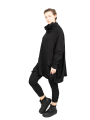 Rundholz Black Label - Sweater with stand-up collar and pouch pocket Cotton Oversize black - 2243250505