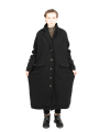 MJW - Manteau en laine et cachemire Black Black