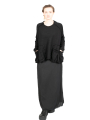 Rundholz Black Label - Sweater with suitcase pockets boiled wool oversize black - 2243890705