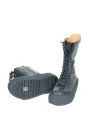 Rundholz - Leder Stiefel Schnürer mit seitlichem Reißverschluss black - 2241985252