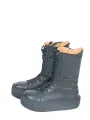 Rundholz - Leder Stiefel Schnürer mit seitlichem Reißverschluss black - 2241985252