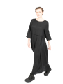 Aequamente - Robe en viscose et coton Black Black