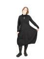 Rundholz Black Label - Balloon dress fitted with suitcase pocket Sweater Cotton black - 2243250906