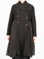 Aequamente - Manteau en lin et laine Black Black