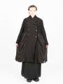 Aequamente - Linen and wool coat Black Black