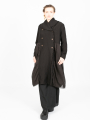 Aequamente - Manteau en lin et laine Black Black