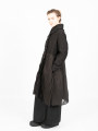 Aequamente - Manteau en lin et laine Black Black