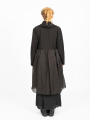 Aequamente - Linen and wool coat Black Black