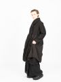 Aequamente - Linen and wool coat Black Black