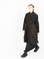 Aequamente - Linen and wool coat Black Black