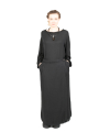 Aequamente - Double layer wrap skirt in viscose and cotton Black Black