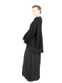 Aequamente - Double layer wrap skirt in viscose and cotton Black Black