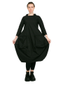 Rundholz Black Label - Stretch dress with 3/4 sleeves and suitcase pockets black - 2243630904