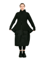 Rundholz Black Label - Stretch dress with 3/4 sleeves and suitcase pockets black - 2243630904