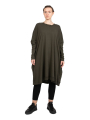 Rundholz Black Label - Shirt dress with tulle trims at the neck Oversize jungle - 2243330903