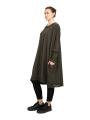 Rundholz Black Label - Shirt dress with tulle trims at the neck Oversize jungle - 2243330903