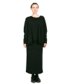 Rundholz Black Label - T-shirt avec finitions en tulle au cou et à l'ourlet Oversize black - 2243330509