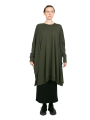 Rundholz Black Label - Shirt dress with tulle trims at the neck Oversize jungle - 2243330903