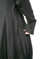 Rundholz - Fitted coat with patch pockets felted wool fabric black - 2241011213