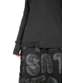 Rundholz Black Label - Balloon skirt with wide waistband in ribbed black shiny print - 2243290310