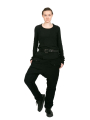 Rundholz - Narrow trousers with patch pockets felted wool fabric black - 2241010111