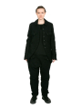 Rundholz - Narrow trousers with patch pockets felted wool fabric black - 2241010111