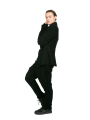 Rundholz - Waisted jacket with patch pockets felted wool fabric black - 2241011105