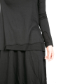 Rundholz Black Label - Shirt with tulle trims at the neck and hem black - 2243330501