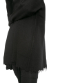 Rundholz - Knitted tunic with raglan sleeves and fringes wool merino yak black - 2241537003