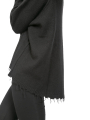 Rundholz - Sweater in boxy shape with fringes wool merino yak black - 2241530702