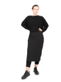 Rundholz DIP - Knitted pants with a skirt made of cotton jersey black - 2242567612