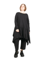 pluslavie - Shirt tunic with bows RIBBONSHIRT LONG 3 in 1 Jersey black