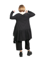 pluslavie - Shirt tunic with bows RIBBONSHIRT LONG 3 in 1 Jersey black