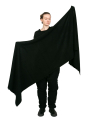 Rundholz - Large scarf with fringes wool merino yak black - 2241537708