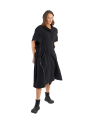 Rundholz DIP - Kleid in ausgestellter Form mit Augentaschen Schurwolle Black - 2242210910