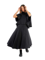 Rundholz DIP - Pure new wool circle skirt with tulle underskirt Black - 2242210308