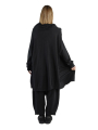 Rundholz DIP - Sweater in Longform mit Abschlüssen in Ripp Coton Oversize Black - 2242270508