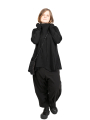 Rundholz Black Label - Sweater in flared shape with stand-up collar black - 2243290523